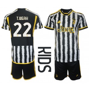 Juventus Timothy Weah #22 Replika Babytøj Hjemmebanesæt Børn 2023-24 Kortærmet (+ Korte bukser)